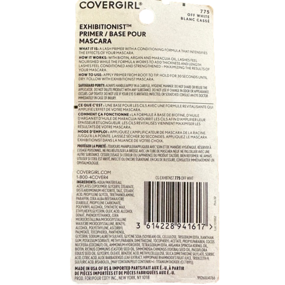 New 3 Covergirl‎ Exhibitionist Primer Mascara Off White - Picture 3 of 3